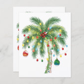 光とオルナムを持つ熱帯クリスマスパームツリー (正面/裏面)