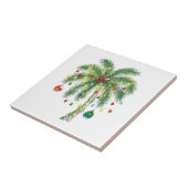 光とオルナムを持つ熱帯クリスマスパームツリー タイル (側面)