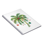 光とオルナムを持つ熱帯クリスマスパームツリー ノートブック (右側)