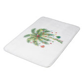 光とオルナムを持つ熱帯クリスマスパームツリー バスマット (アングル)