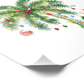 光とオルナムを持つ熱帯クリスマスパームツリー フォトプリント            (角)