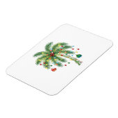 光とオルナムを持つ熱帯クリスマスパームツリー マグネット (左側)