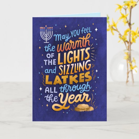 光とラトークノンフォトハヌカーのグリーティングカード カード (黄色い花)