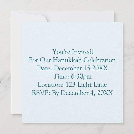 光と喜びの祭典 招待状 (裏面)