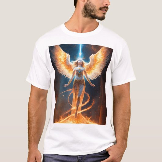 光と天使の炎 Tシャツ (正面)