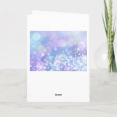 光と平和 – ブルースパークルスハッピーハヌッカ カード (裏面)