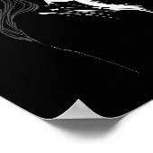 光と影のある少女のシルエット ポスター (角)