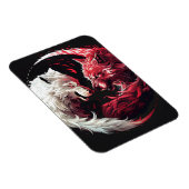 光と影の狼スピリットアニマル ファンタジー マグネット (右側)