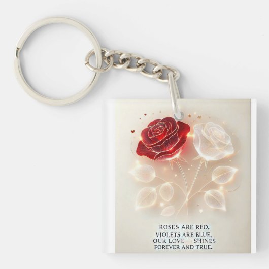 光と愛のバラ キーホルダー (正面)