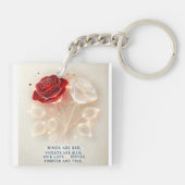 光と愛のバラ キーホルダー (裏面)