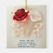 光と愛のバラ セラミックオーナメント (裏面)
