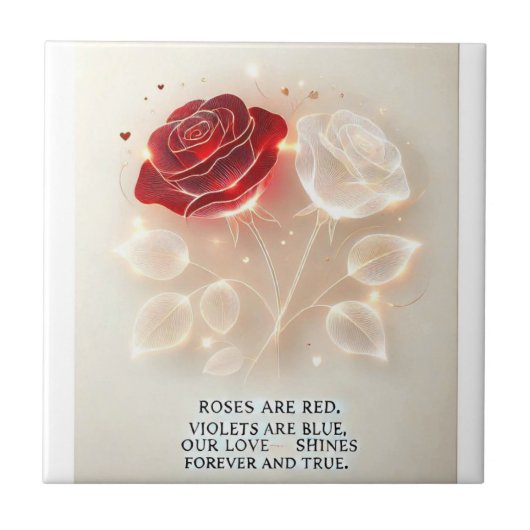 光と愛のバラ タイル (正面)