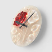 光と愛のバラ ラウンド壁時計 (傾斜)