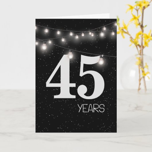 光と星で45周年 カード (黄色い花)