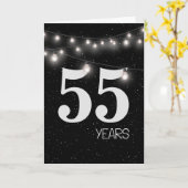 光と星で55周年 カード (黄色い花)