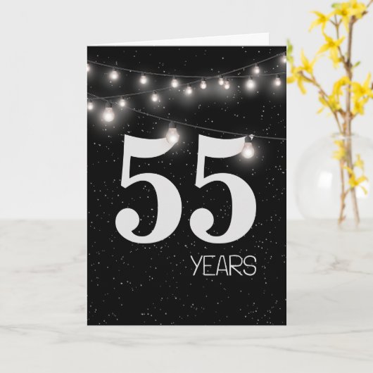 光と星で55周年 カード (黄色い花)