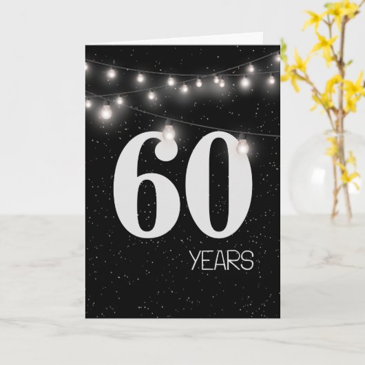 光と星で60周年 カード (黄色い花)