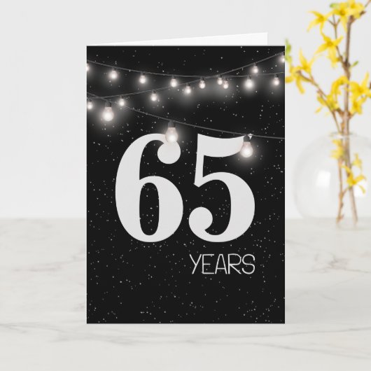 光と星で65周年 カード (黄色い花)