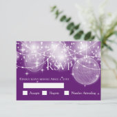 光と星の応答結婚カードの列 出欠カード (スタンド正面)