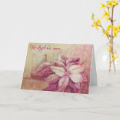 光と沈黙のクリスマスカード カード (黄色い花)