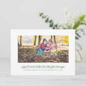 光と生命の宗教的な休日の写真カード シーズンカード (スタンド正面)