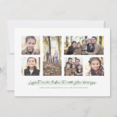 光と生命の宗教的な休日の写真カード シーズンカード (正面)