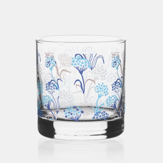 光と空気あじさい花柄 ウイスキーグラス (裏面)