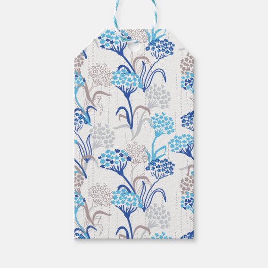 光と空気あじさい花柄 ギフトタグ (正面)