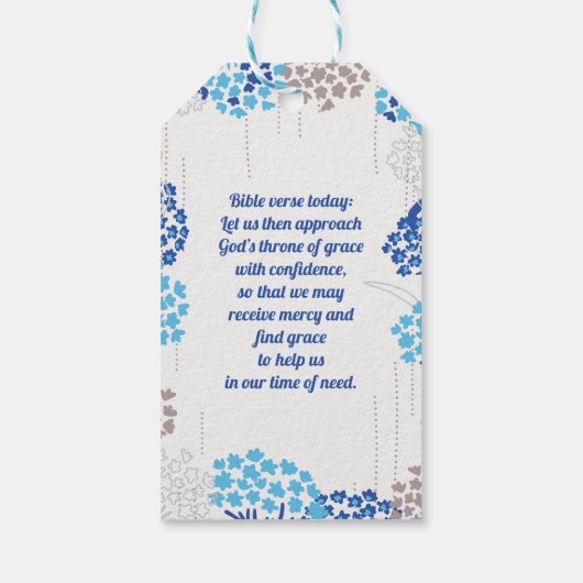 光と空気あじさい花柄 ギフトタグ (裏面)