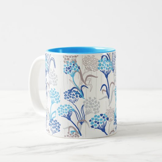 光と空気あじさい花柄 ツートーンマグカップ (正面左)