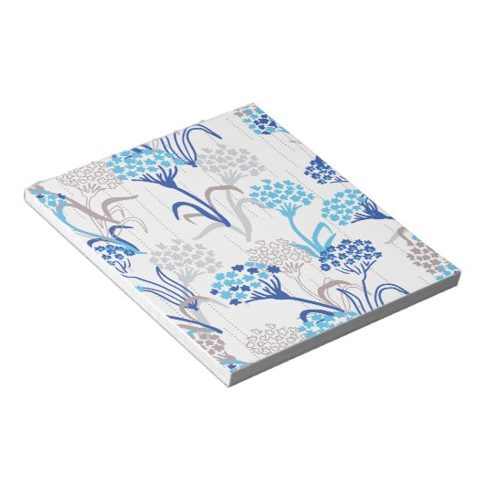 光と空気あじさい花柄 ノートパッド (アングル)