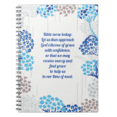 光と空気あじさい花柄 ノートブック (正面)