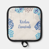 光と空気あじさい花柄 鍋敷き (正面)