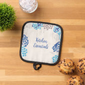 光と空気あじさい花柄 鍋敷き (トップダウン)