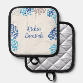 光と空気あじさい花柄 鍋敷き