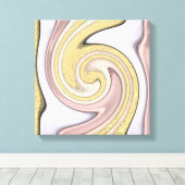 光と金属のパターン、芸術 キャンバスプリント (インサイチュ (ウッドフロア))