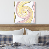 光と金属のパターン、芸術 キャンバスプリント (インサイチュ (寝室))