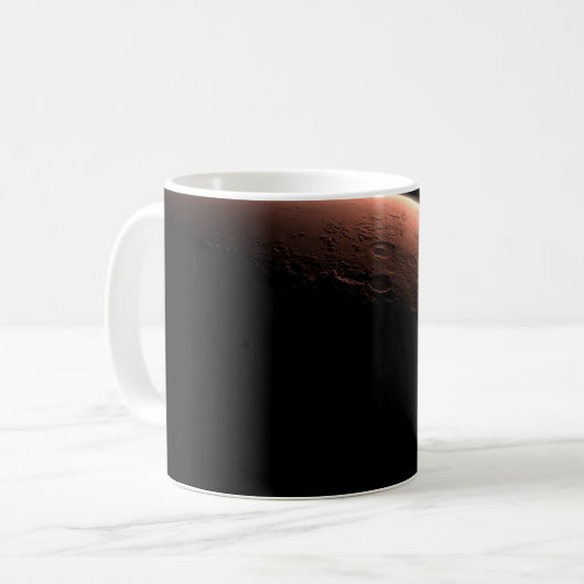 光と闇の火星の一部。 コーヒーマグカップ (正面左)