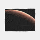 光と闇の火星の一部。 フリースブランケット (正面(横))