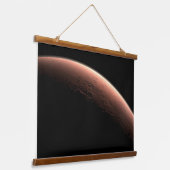 光と闇の火星の一部。 吊り下げ型タペストリー (傾斜あり)