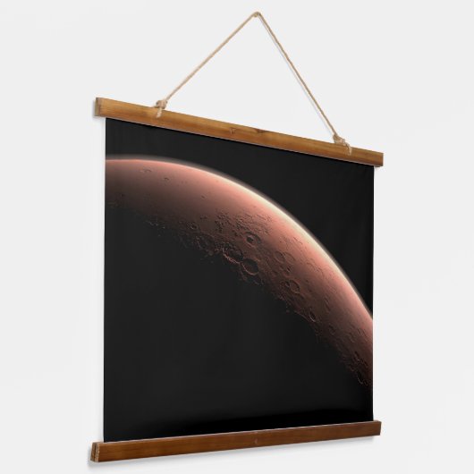 光と闇の火星の一部。 吊り下げ型タペストリー (傾斜あり)