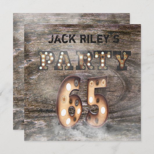 光と霧の65歳の誕生日パーティー 招待状 (正面/裏面)