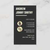 光と音- フェイク金ゴールド 名刺 (裏面)