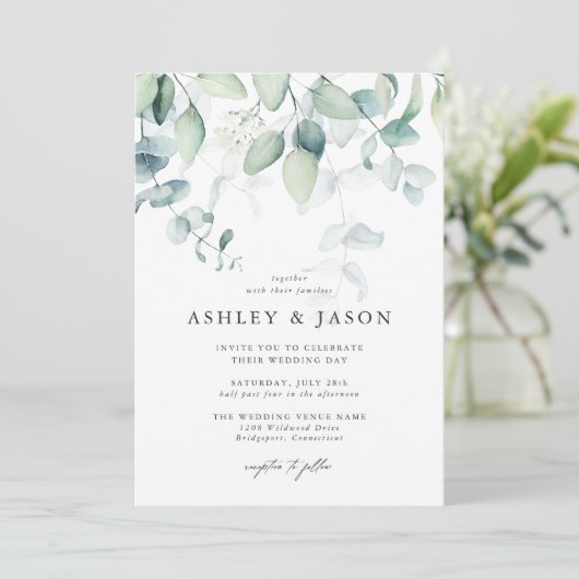 光と風通しのユーカリの緑結婚園 招待状 (スタンド正面)