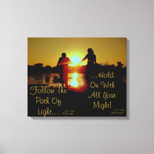 光にしがみつく キャンバスプリント (正面)