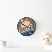 光に導かれる – 天空の旅 ラウンド壁時計 (ホーム)