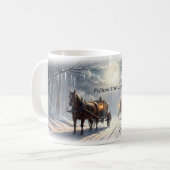 ❄️ 光に従って 冬の馬車 パノラママグ コーヒーマグカップ (正面左)
