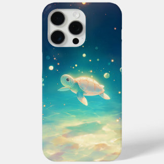 光に満ちた海を旅するカメ iPhone 15 PRO MAXケース