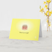 光に目が見えない?水平グリーティングカード カード (黄色い花)