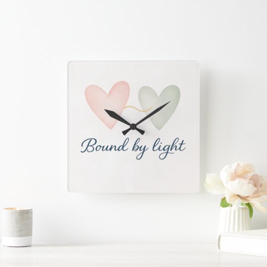 光に縛られて スクエア壁時計 (ホーム)